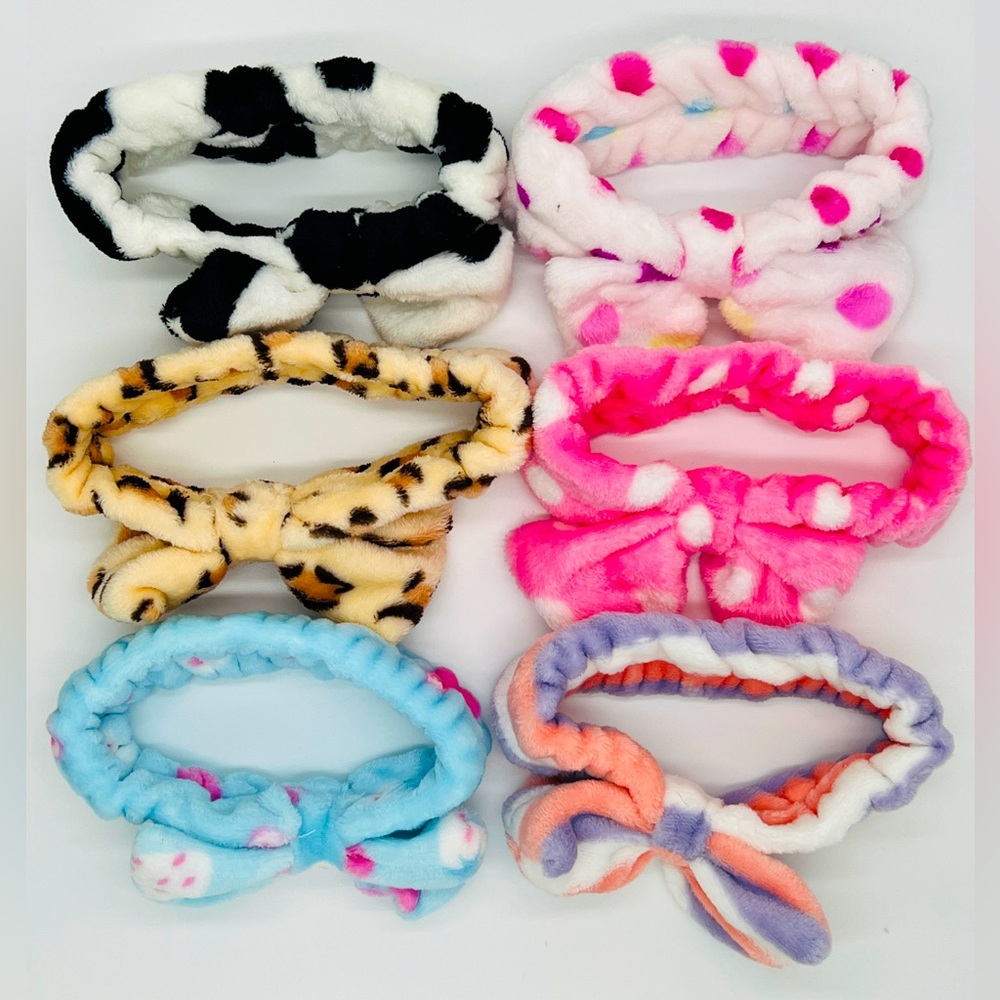 Wash & Prep Spa Headwrap, Multicolor, 6 CT